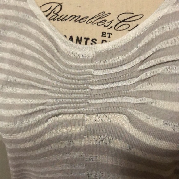 Olsen Europe White /Cream Stripe Fine Knit Sweater Dress Size 2 EUC - Picture 3 of 6